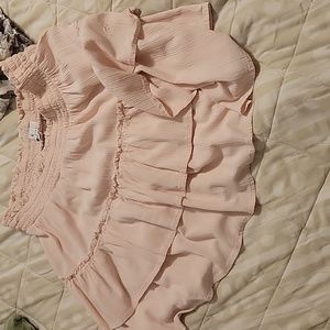 Tiered Pink Mini Skirt